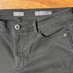 J. Jill Authentic Fit Slim Ankle Pants Womens 10R Black Cotton Blend Stretch